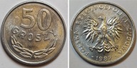 50 gr groszy 1987 MENNICZY st. 1 z rolki bankowej PIĘKNE