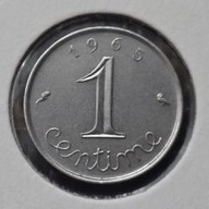 *FRANCJA [0124]*1 centym 1 CENTIME 1965 Piąta Republika, Kłosy Republika