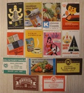 ETYKIETY ZAPAŁCZANE - 13 SZTUK - ETYKIETY ZAGRANICZNE, KAŻDA INNA