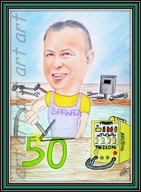 Karykatura na prezent ze zdjęcia na urodziny