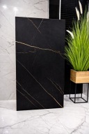 Gres 120x60 czarny marmur złota żyła PÓŁMAT | Satyna - SUPER CENA!!!
