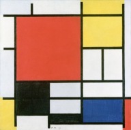 Piet Mondrian - Large Red Plane Yellow Black Gray