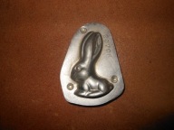 STARA SYGNOWANA FORMA DO CZEKOLADY ZAJĄCZEK WIELKANOCNY