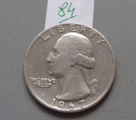 1/4 DOLARA - QUARTER DOLLAR z 1967 roku