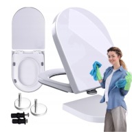 DESKA SEDESOWA WOLNOOPADAJĄCA TOALETA ŁAZIENKA DESKI SEDES BIAŁA