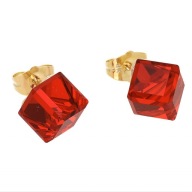 61058 Kolczyki 18K pozłacane 12/10 MM SIAM CRYSTAL Swarovski