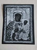 Stary obrazek, zdjęcie Matki Boskiej Częstochowskiej