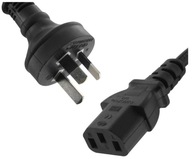 Kabel zasilający 1m 1,1m , 3 PIN AU 250V 10A IEC C13, przewód ładujący PC