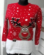 Zima , Mikołaj ,święta, damski sweter z reniferem r 38/40
