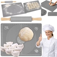 STOLNICA SILIKONOWA MATA DUŻA WAŁEK SILIKONOWY GRATIS DO CIASTA 70x50