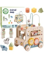 Kostka Aktywności Drewniana Samochód Safari Terenowy WOOPIE