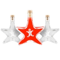 5x Butelki ŚWIĄTECZNE GWIAZDKA 200 ml Z NADRUKIEM na nalewki likier wino