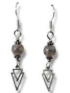 AW03 Kolczyki kamienie AGAT WĘŻOWY