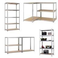 REGAŁ MAGAZYNOWY METALOWY DO WARSZTATU THOMAS 180 X 90 X 40 CM MAX 875 KG
