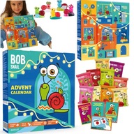 KALENDARZ ADWENTOWY BOB SNAIL ZABAWKI PRZEKĄSKI ZDROWE ŚWIĘTA PREZENT 97 G