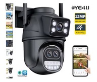 Potrójna Kamera IP Zewnętrzna OBROTOWA 12Mp 8x Zoom WiFi Śledzenie + 128GB