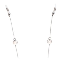 82308 Łańcuszek do okularów srebrna stal chirurgiczna perełki