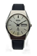 STALOWY MĘSKI ZEGAREK SEIKO TYPE II LATA 80-TE - BIAŁY KRUK