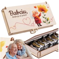 PREZENT NA DZIEŃ BABCI PUDEŁKO NA KRÓWKI CUKIERKI DROBIAZGI UPOMINEK BABCI