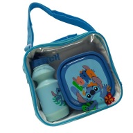 Zestaw śniadaniowy z torebką LILO & STITCH 3 elementy Bidon Pojemnik Torba