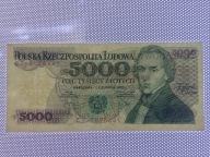 5000 złotych 1982 numer CF idealny stan UNC/UNC- (B59)