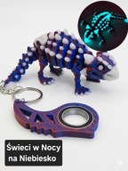 Breloczek 2w1 Keyspinner + Świecący Ankylozaur - Druk 3D Brelok