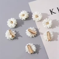 Spinka klips warkocz gwiazda klips klipsa perły diamenty STOKTOTKA BIAŁA