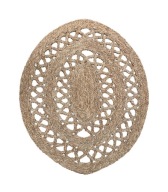 Owalna mata z trawy morskiej 90x120 cm ażur