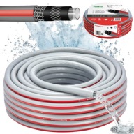 WĄŻ OGRODOWY GUMOWY 3/4" 20m ZBROJONY 6 WARSTWOWY WĄŻ DO WODY MOCNY DŁUGI