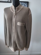 Masywny sweter męski bawełna 2XL ściągacz rozpinany Harris Wilson