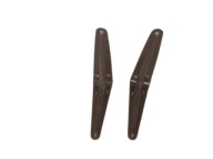 Wspornik do półki ściennej metalowy brązowy 10x12cm 2szt.