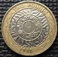 *WIELKA BRYTANIA [0640] *2 Funty 1998 Technologia Królowa Elizabeth II