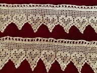 Szydełkowe zazdrostki do kuchni - komplet 2szt. ok. 90x15cm / 48x15cm