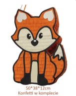 Piniata Lis /Lisek / Liska (Leśne Zwierzęta}. XXL. Konfetti gratis.