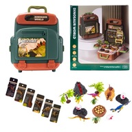 DUŻY ZESTAW DINOZAURÓW XXXL – FIGURKI, JAJA, WULKAN I WALIZKA/PLECAK