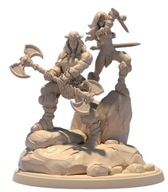 Chaos Barbarian Kolngan and Anya Clanmasters Warriors Diorama Pinup NSFW