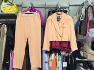 Garnitur damski pomarańczowy bawełna 44/46 plus size Italy !!!