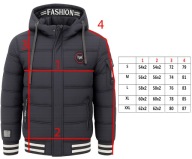 KURTKA MĘSKA Z KAPTUREM PUCHOWA OCIEPLANA ZIMOWA PIKOWANA CZARNA 164/170 S