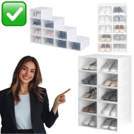 SZAFKA NA BUTY 10 PÓŁEK BIAŁA WYSOKA 22,5 x 14 x 32 cm SOLIDNA | 4CONVY