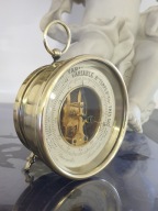 Stary Francuski barometr nie budzik Picard Opticion z około 1900 r