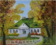 Obraz olejny "Zielony dworekII"