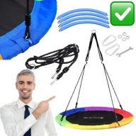 HUŚTAWKA DLA DZIECI BOCIANIE GNIAZDO OGRODOWA WISZĄCA DUŻA 100cm do 150 kg