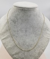 82422 ŁAŃCUSZEK 14K POZŁACANY 50 CM 0,9 MM splot kostka/wenecjana