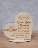 Tabliczka Serce dla babci i dziadka Prezent na Dzień Babci Grawer