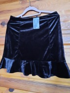 Spódnica czarna krótka aksamitna (40) H&M