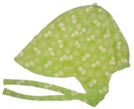 Czapka dziecięca niemowlęca wiązana z daszkiem