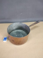 Stary duży rondel miedziany