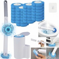 SZCZOTKA DO WC TOALETY Z WYMIENNYMI KOŃCÓWKAMI + 24 WKŁADY ANTYBAKTERYJNA