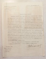 Oryginalny list do Romana Dmowskiego z 1919 r. ROMAN DMOWSKI K.N. w Paryżu