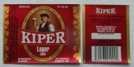 ETYKIETA PIWO KIPER LAGER BEER BROWAR SULIMAR PIOTRKÓW + KONTRA